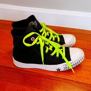 Women's Converse high top black sneakers